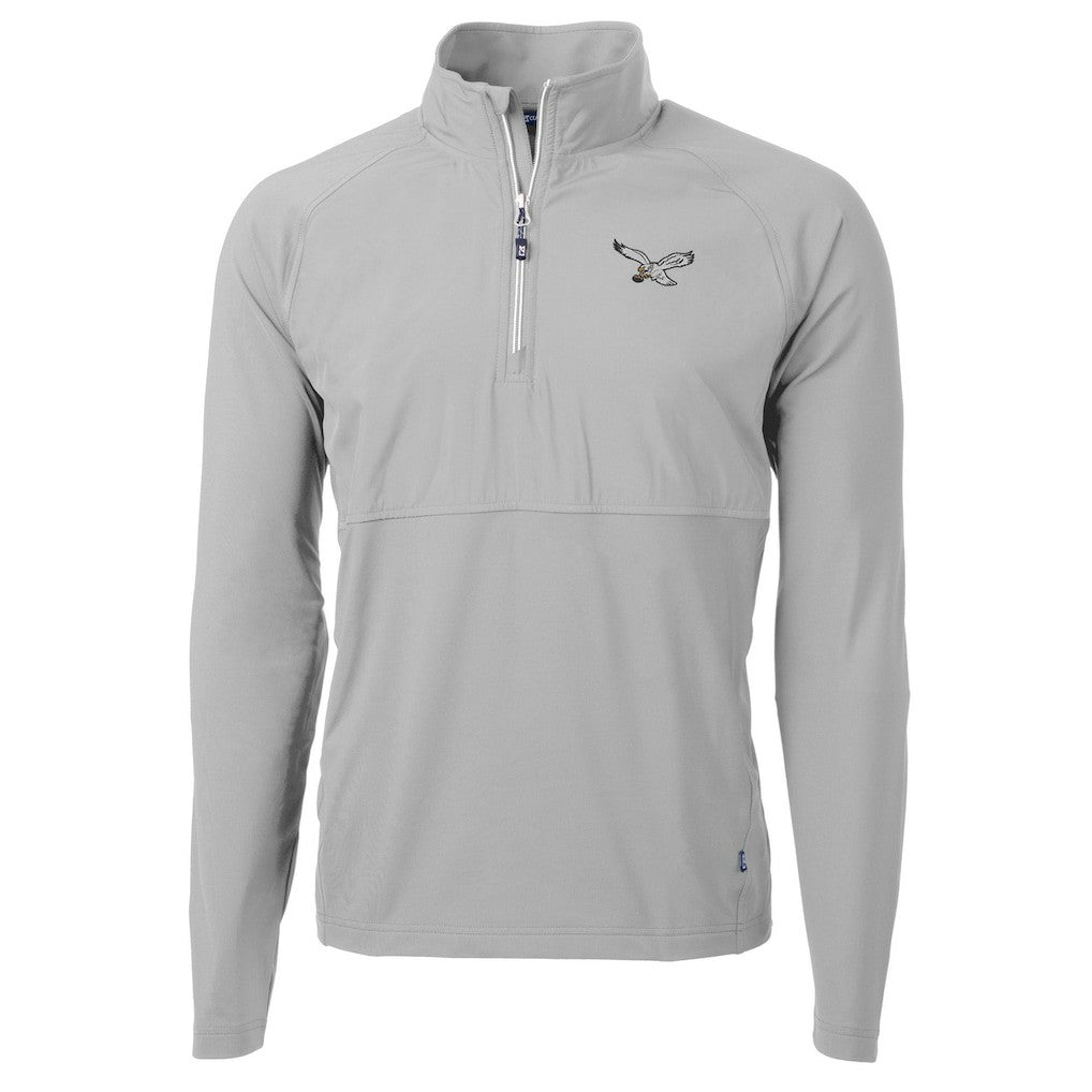 NFL Philadelphia Eagles Cutter & Buck Adapt Eco Knit Hybrid Recycled Quarter-Zip Pullover Jacket