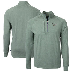 NFL Philadelphia Eagles Cutter & Buck Adapt Eco Knit Heathered Recycled Quarter-Zip Pullover