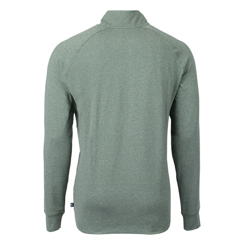 NFL Philadelphia Eagles Cutter & Buck Adapt Eco Knit Heathered Recycled Quarter-Zip Pullover