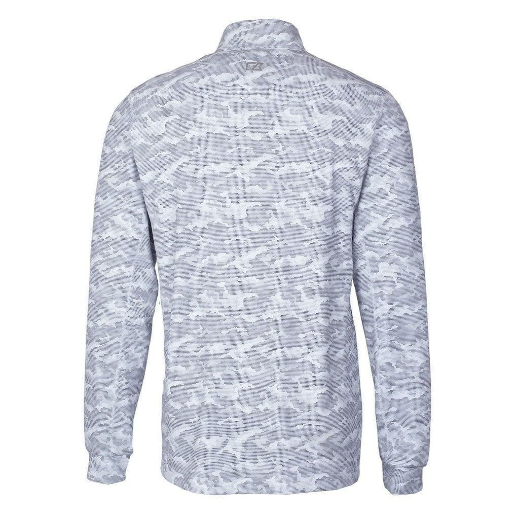 NFL Philadelphia Eagles Cutter & Buck Traverse Camo Print Stretch Quarter-Zip Pullover
