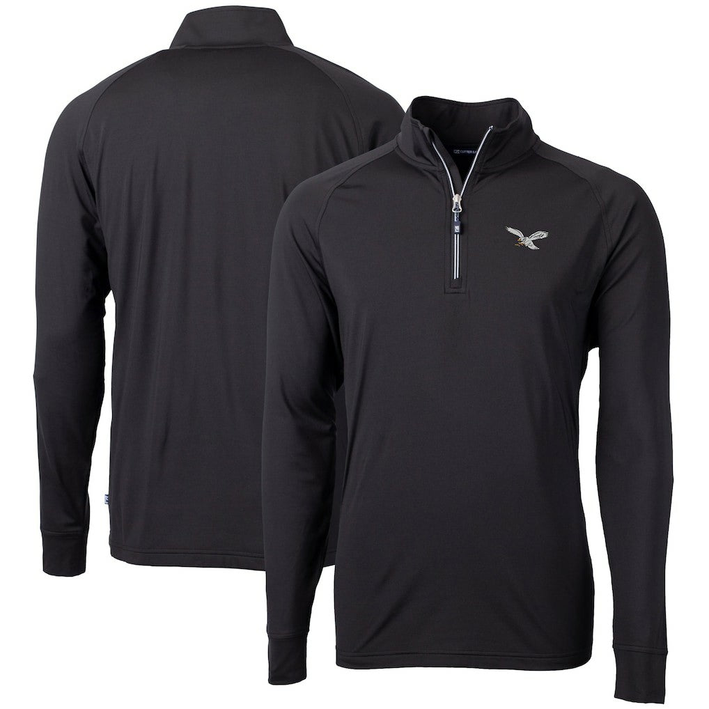 NFL Philadelphia Eagles Cutter & Buck Eco Knit Stretch Recycled Quarter-Zip Pullover