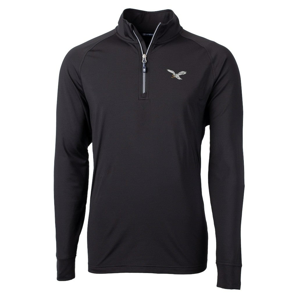 NFL Philadelphia Eagles Cutter & Buck Eco Knit Stretch Recycled Quarter-Zip Pullover