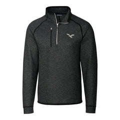 NFL Philadelphia Eagles Cutter & Buck Mainsail Sweater-Knit Half-Zip Pullover Jacket