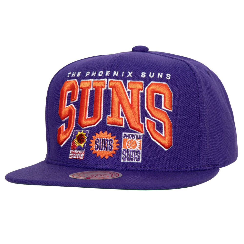 Phoenix Suns Champ Stack Snapback Hat - Purple | Mitchell & Ness online
