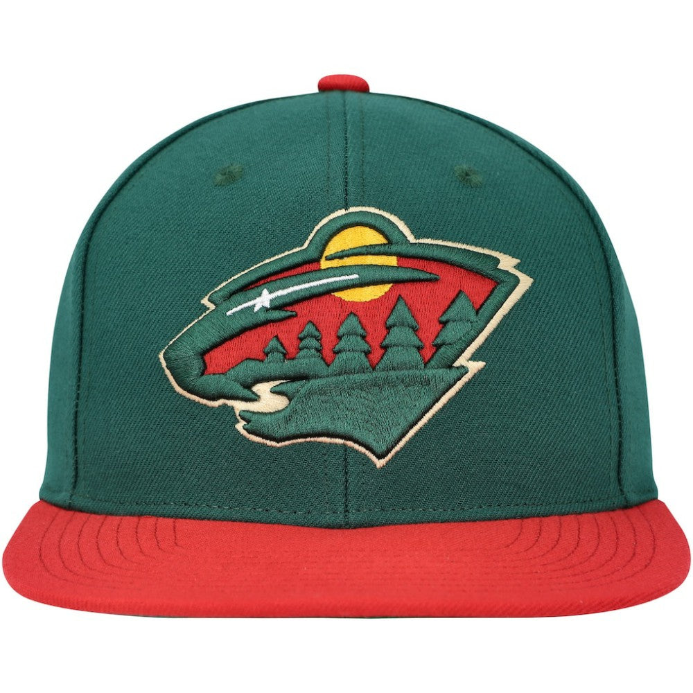 Minnesota Wild Mitchell & Ness Core Team Ground 2.0 Snapback Hat