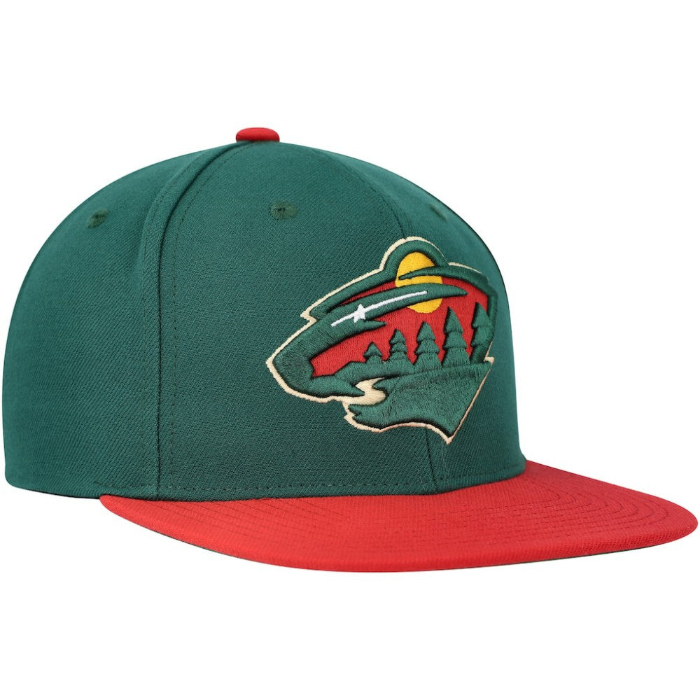 Minnesota Wild Mitchell & Ness Core Team Ground 2.0 Snapback Hat