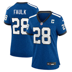 NFL Indianapolis Colts Marshall Faulk  Women's Indiana Nights Alternate Game Jersey