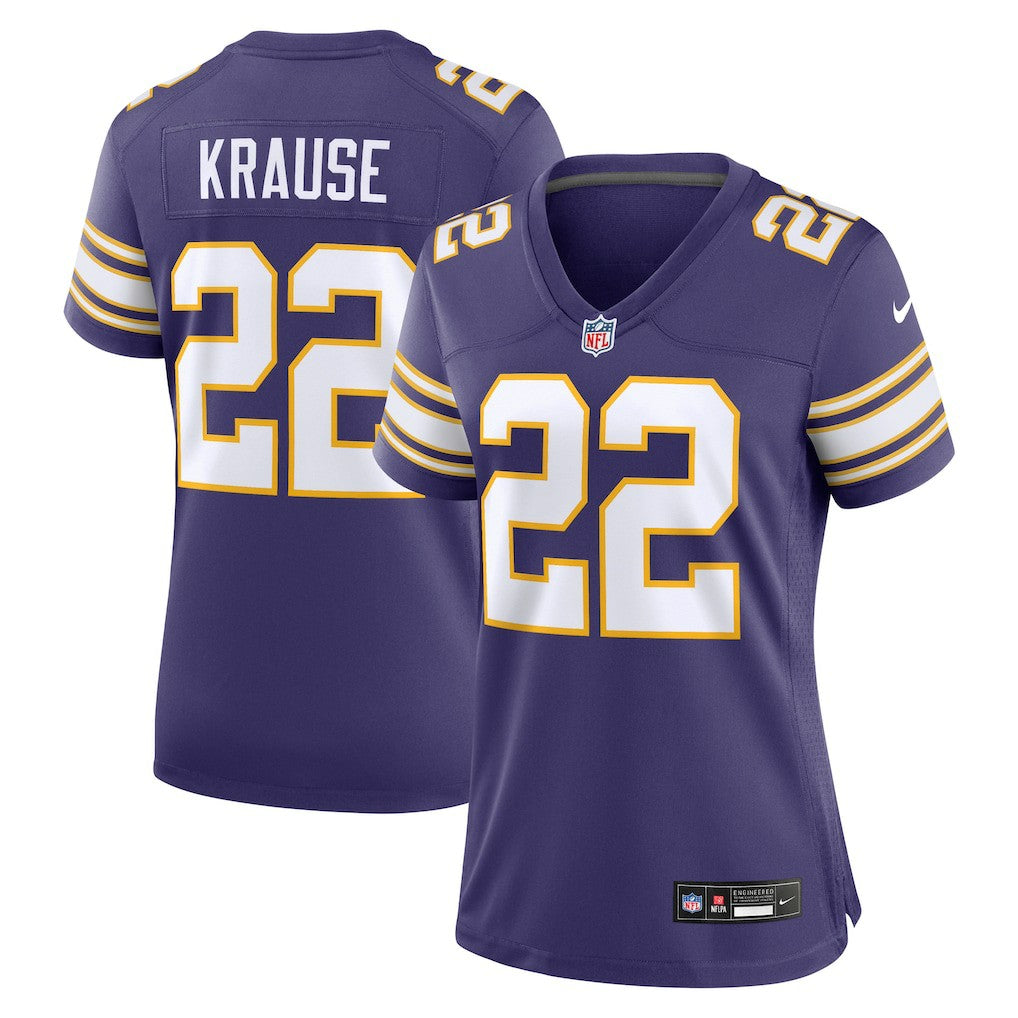 NFL Minnesota Vikings Paul Krause  Women's Classic Retired Player Jersey