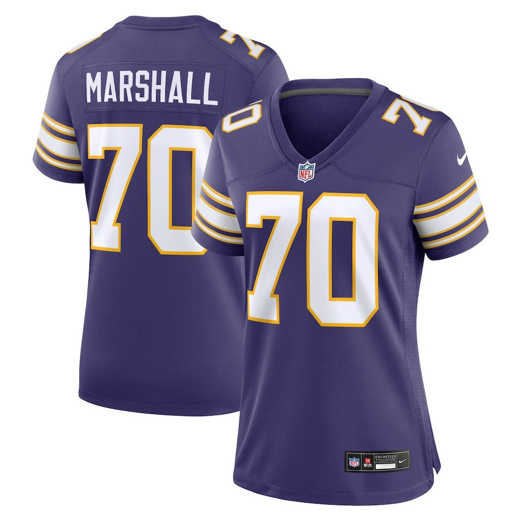 NFL Minnesota Vikings Jim Marshall  Women's Classic Retired Player Jersey