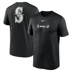 Seattle Mariners Fashion Over Shoulder Logo Legend T-Shirt - Black | Nike
