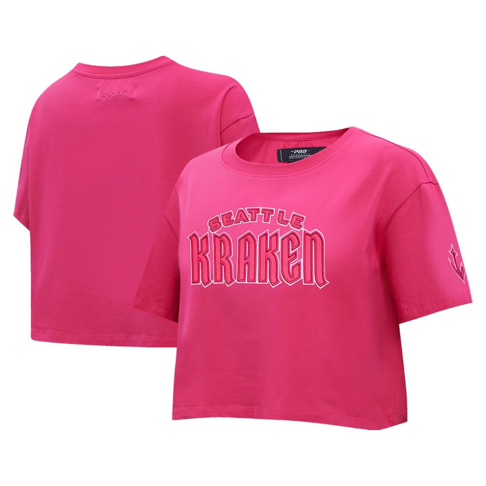 Seattle Kraken Pro Standard Women's Triple Pink Cropped Boxy T-Shirt
