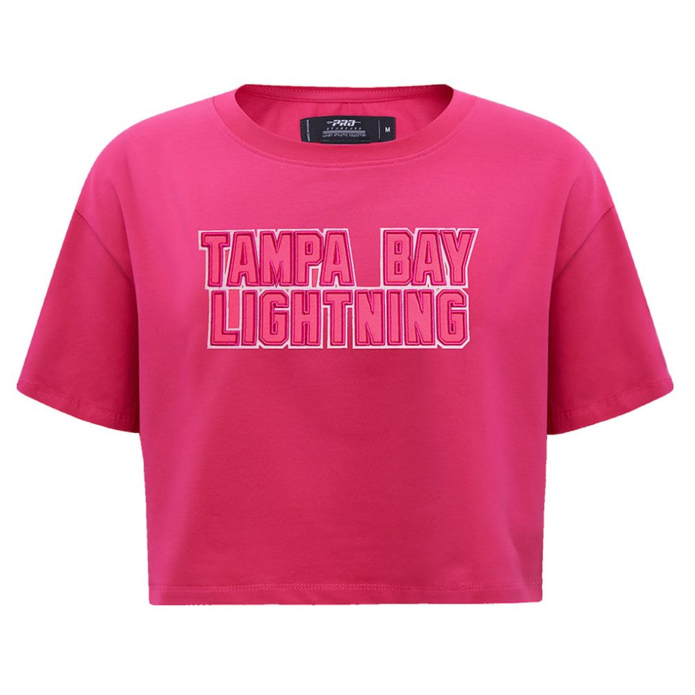 Tampa Bay Lightning Pro Standard Women's Triple Pink Cropped Boxy T-Shirt