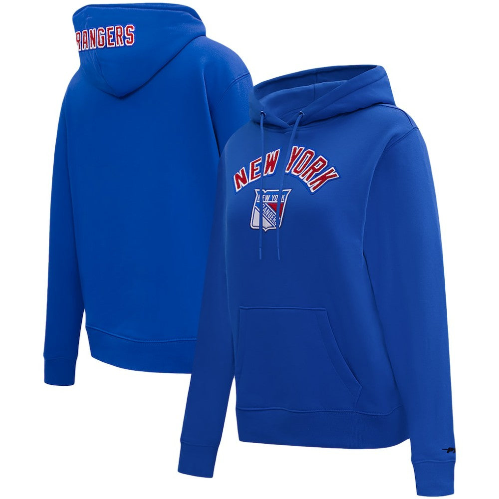 New York Rangers Pro Standard Women's Classic Chenille Pullover Hoodie