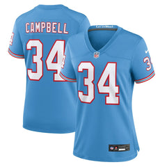 NFL Tennessee Titans Earl Campbell  Women's Oilers Throwback Retired Player Game Jersey