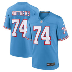 NFL Tennessee Titans Bruce Matthews  Retired Player Alternate Game Jersey