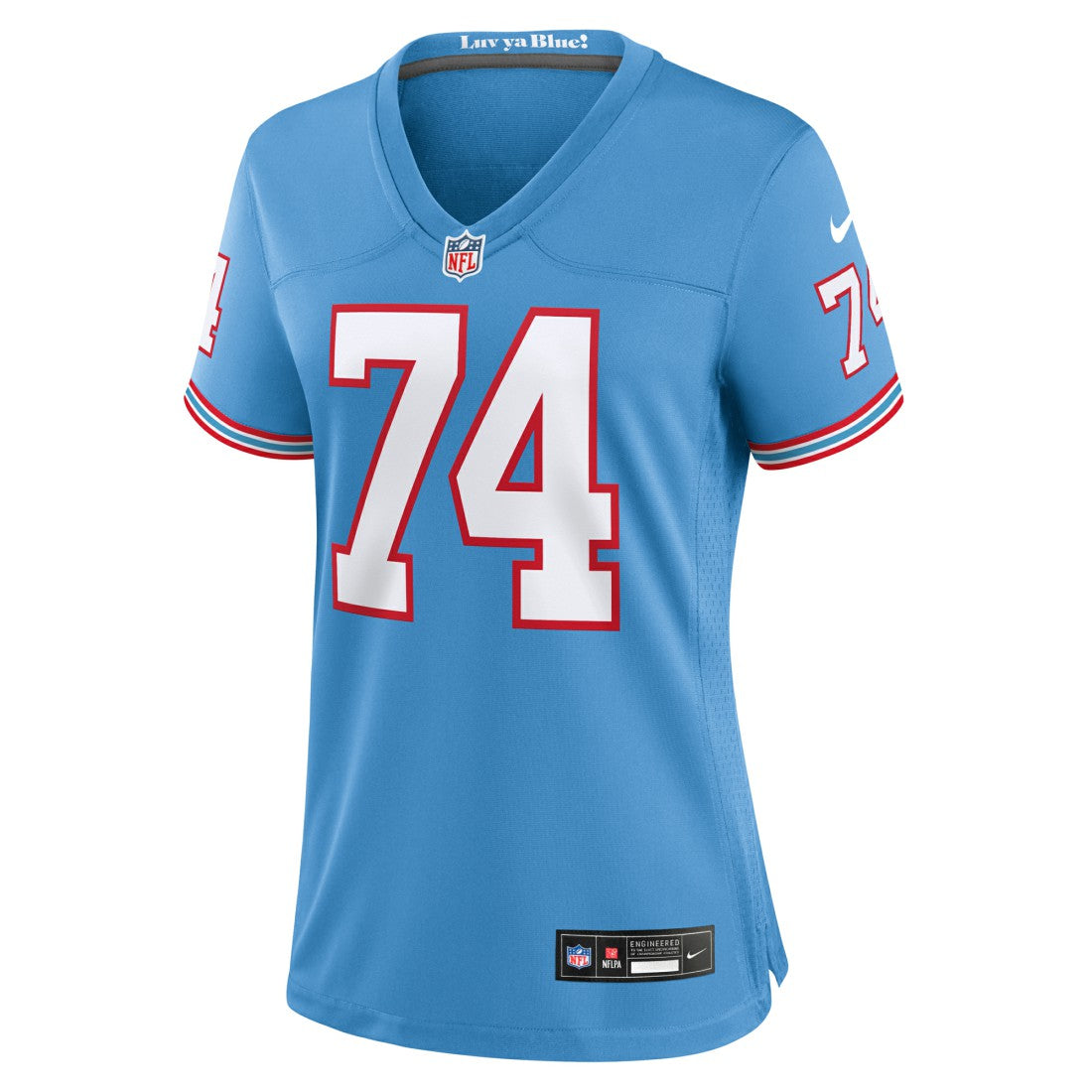 NFL Tennessee Titans Bruce Matthews  Women's Oilers Throwback Retired Player Game Jersey