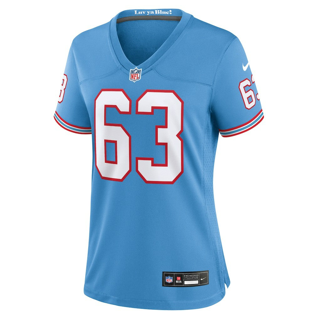 NFL Tennessee Titans Mike Munchak  Women's Oilers Throwback Retired Player Game Jersey
