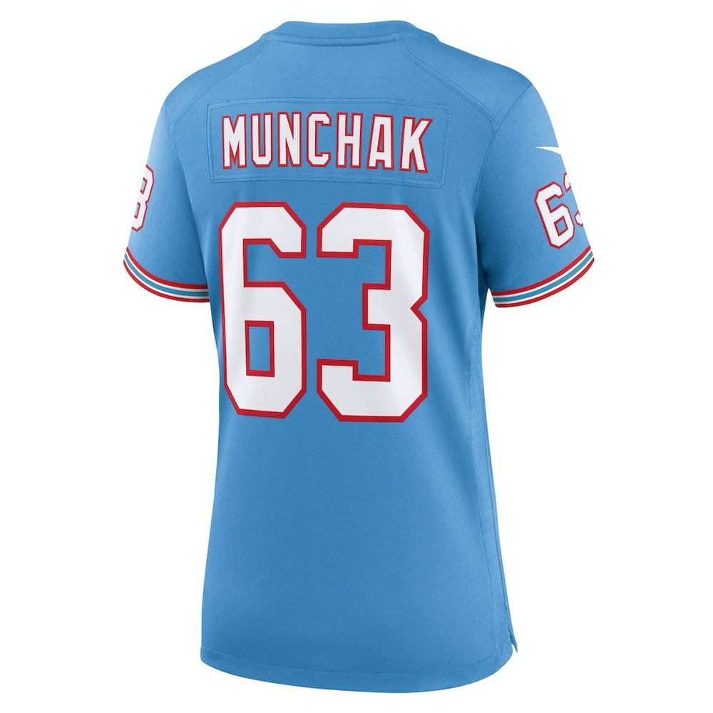 NFL Tennessee Titans Mike Munchak  Women's Oilers Throwback Retired Player Game Jersey