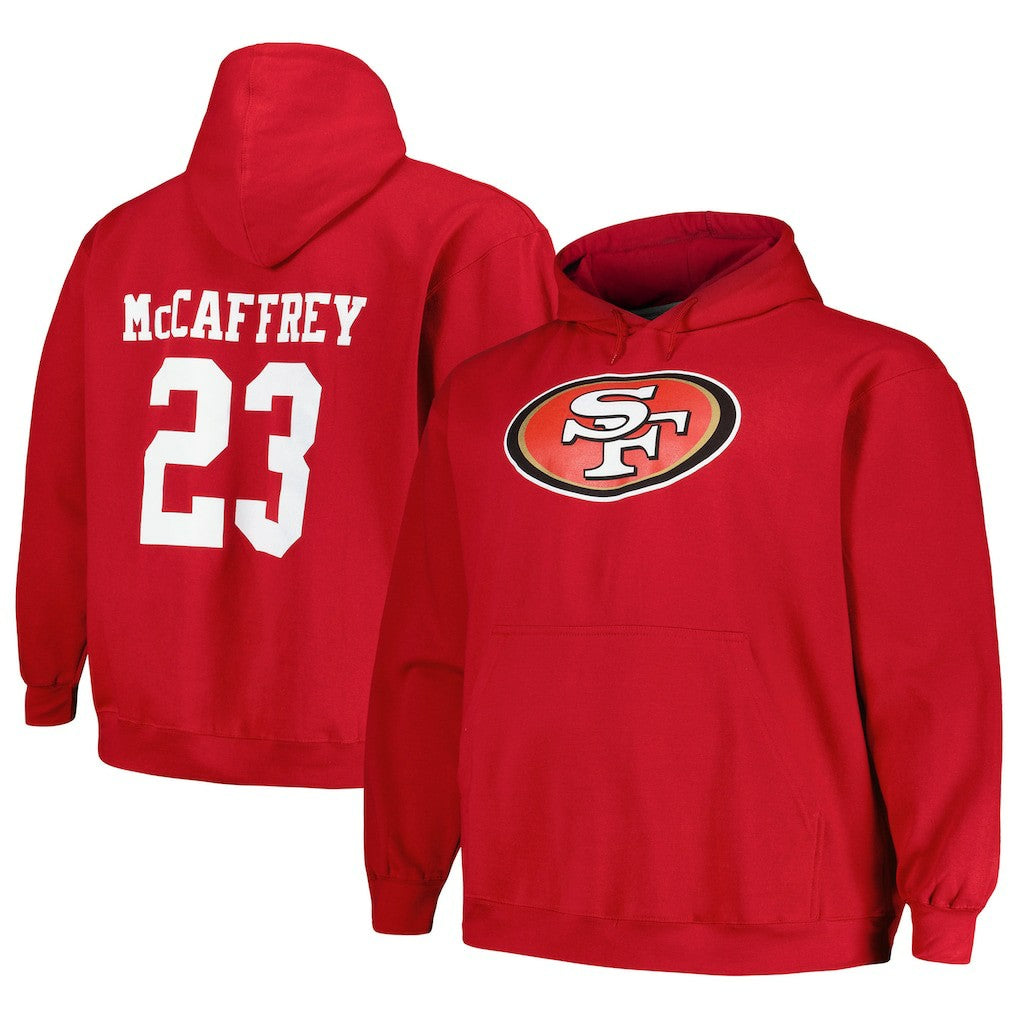 NFL San Francisco 49ers Christian McCaffrey  Big & Tall Fleece Name & Number Pullover Hoodie