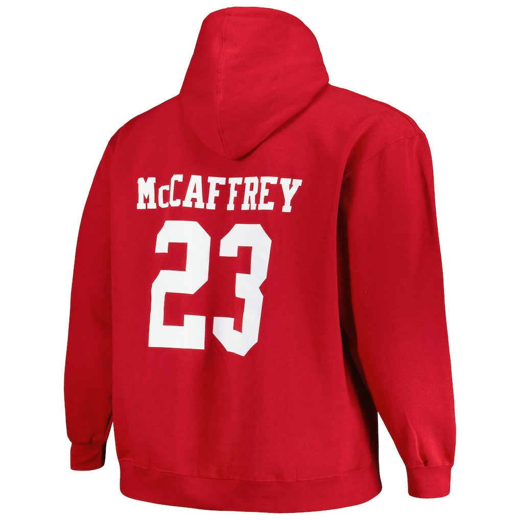 NFL San Francisco 49ers Christian McCaffrey  Big & Tall Fleece Name & Number Pullover Hoodie