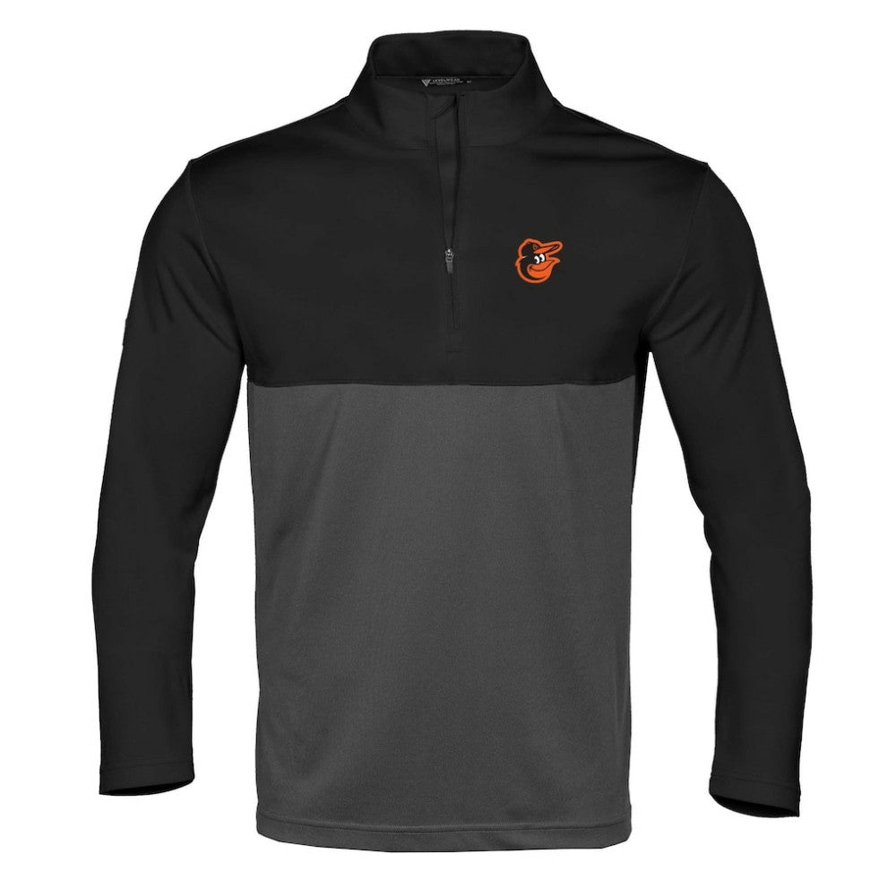 Baltimore Orioles Levelwear Pursue Insignia 2.0 Quarter-Zip Pullover Top - Black/Charcoal
