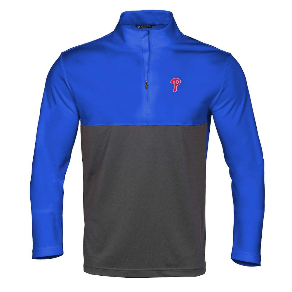 Philadelphia Phillies Levelwear Pursue Insignia 2.0 Quarter-Zip Pullover Top - Royal/Charcoal