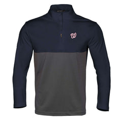 Washington Nationals Levelwear Pursue Insignia 2.0 Quarter-Zip Pullover Top - Navy/Charcoal