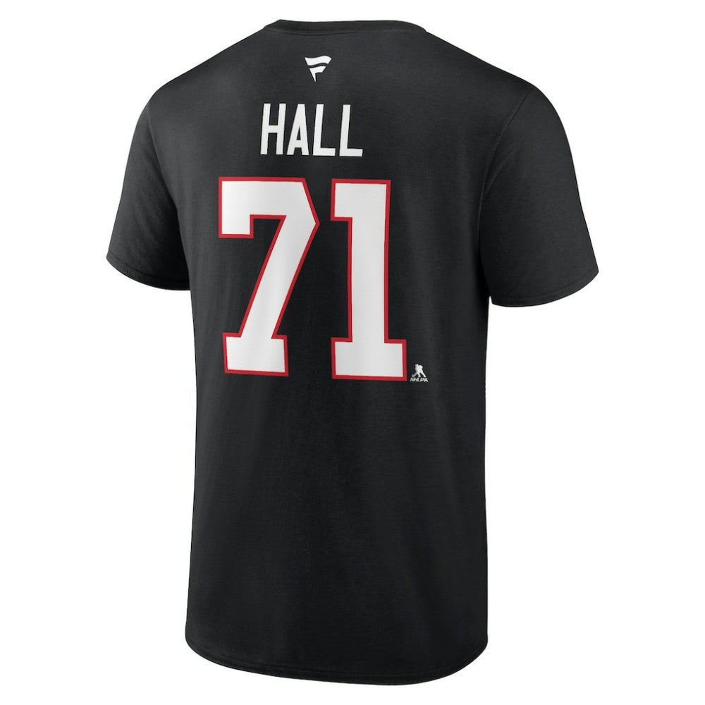 Taylor Hall Chicago Blackhawks Fanatics Authentic Stack Name & Number T-Shirt