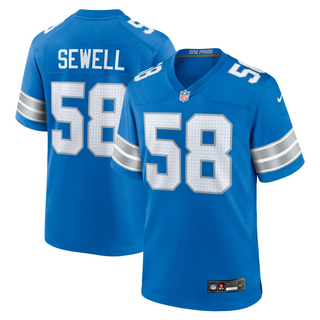 NFL Detroit Lions Penei Sewell  Game Jersey