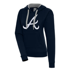 Atlanta Braves Antigua Women's Victory Pullover Hoodie - Navy