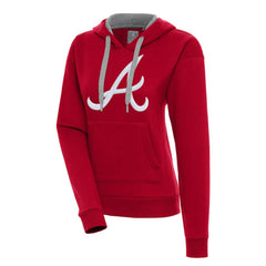 Atlanta Braves Antigua Women's Victory Pullover Hoodie - Red