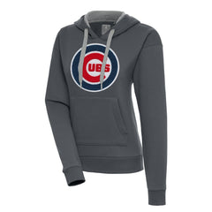 Chicago Cubs Antigua Women's Victory Pullover Hoodie - Charcoal