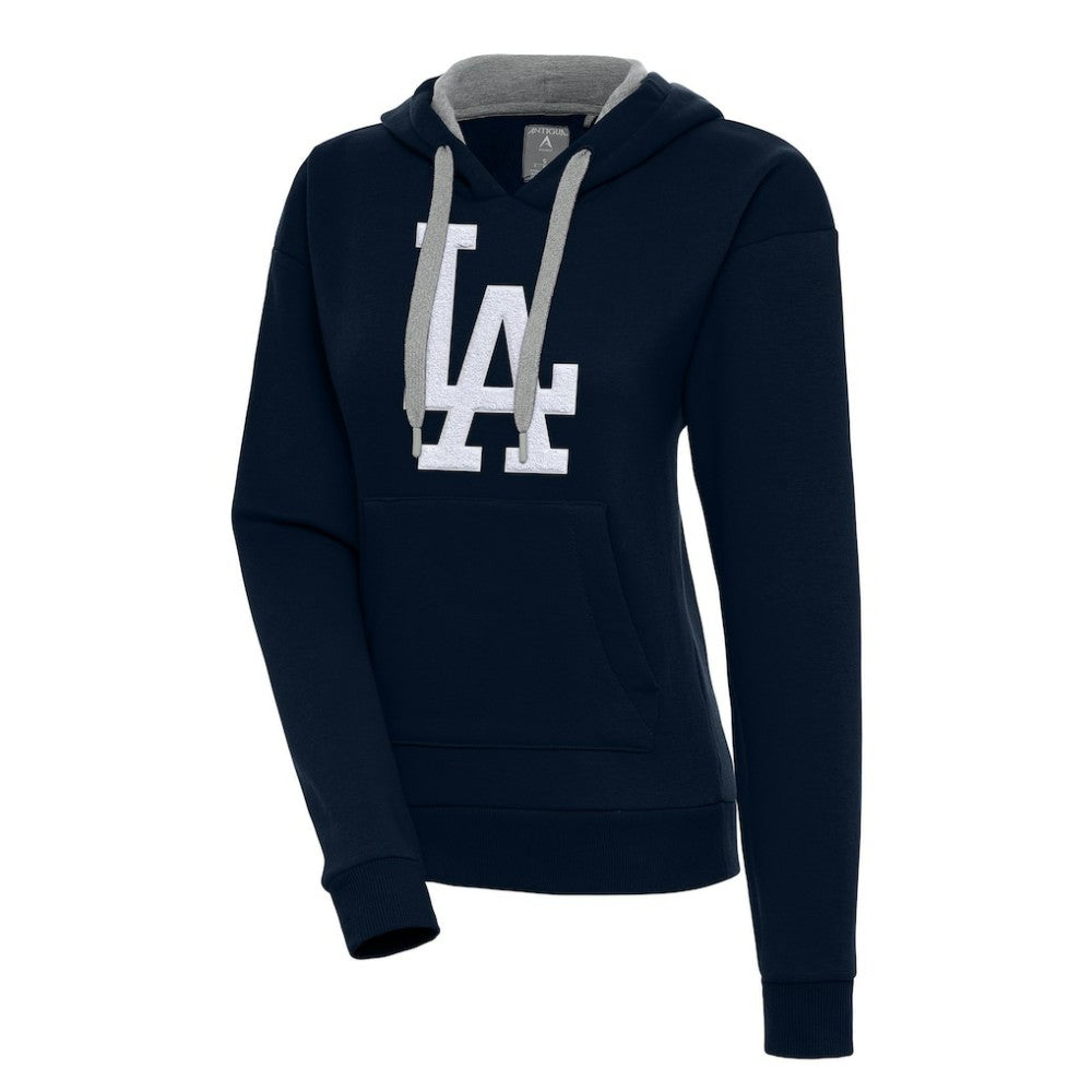 Los Angeles Dodgers Antigua Women's Victory Pullover Hoodie - Navy