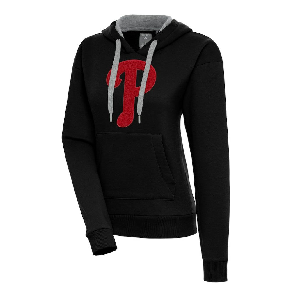 Philadelphia Phillies Antigua Women's Victory Pullover Hoodie - Black