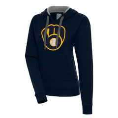 Milwaukee Brewers Antigua Women's Victory Pullover Hoodie - Navy