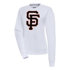 San Francisco Giants Antigua Women's Victory Chenille Pullover Sweatshirt - White