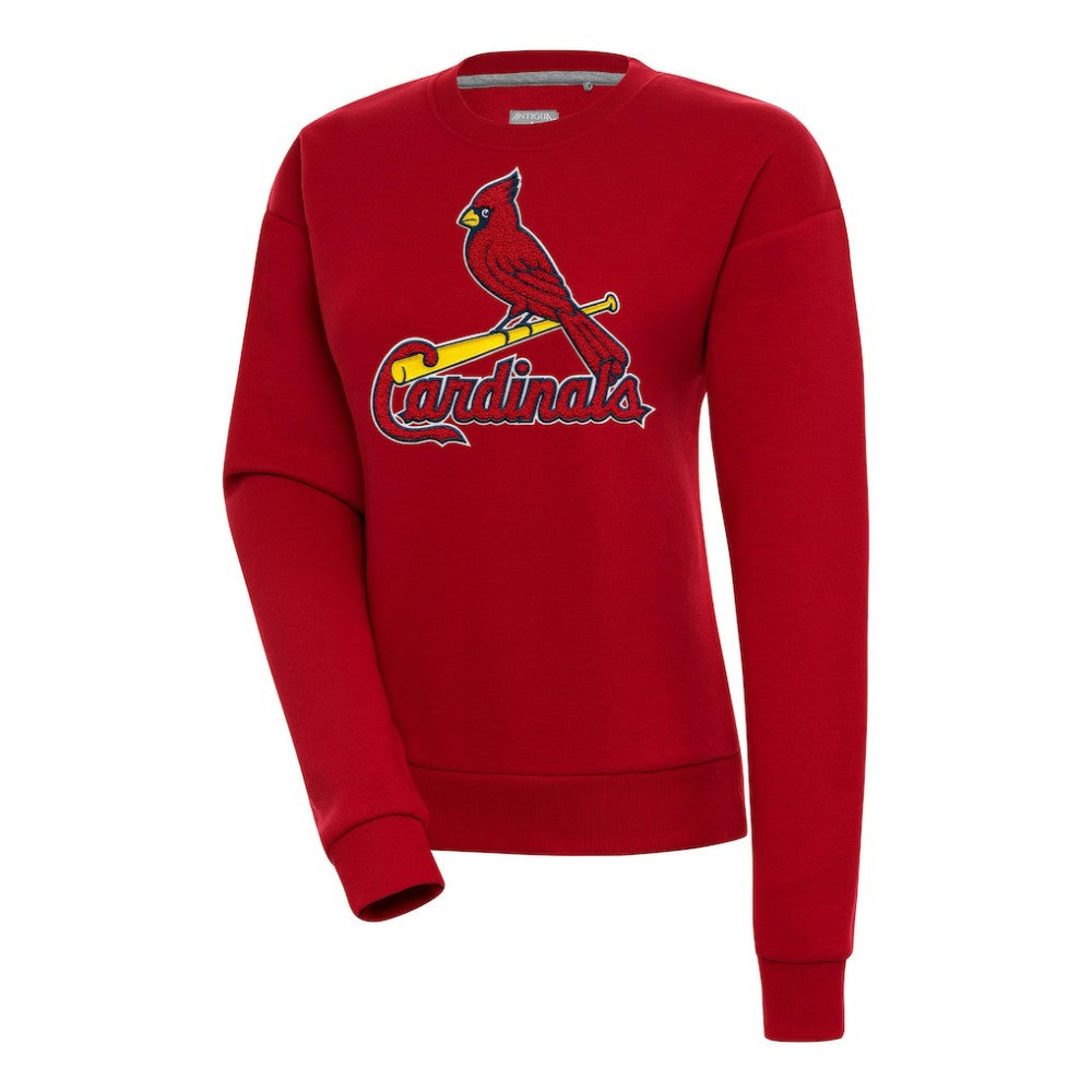 St. Louis Cardinals Antigua Women's Victory Chenille Pullover Sweatshirt - Red