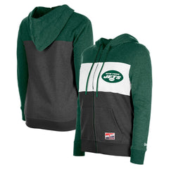 NFL New York Jets Women's Color-Block Full-Zip Hoodie