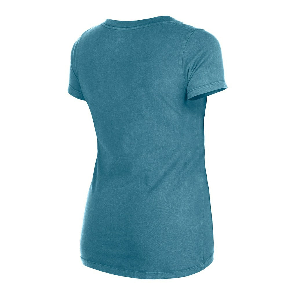 NFL Miami Dolphins Women's Enzyme Wash Low V-Neck T-Shirt