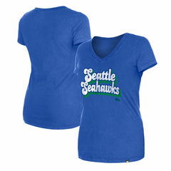 NFL Seattle Seahawks Women's Enzyme Wash Low V-Neck T-Shirt