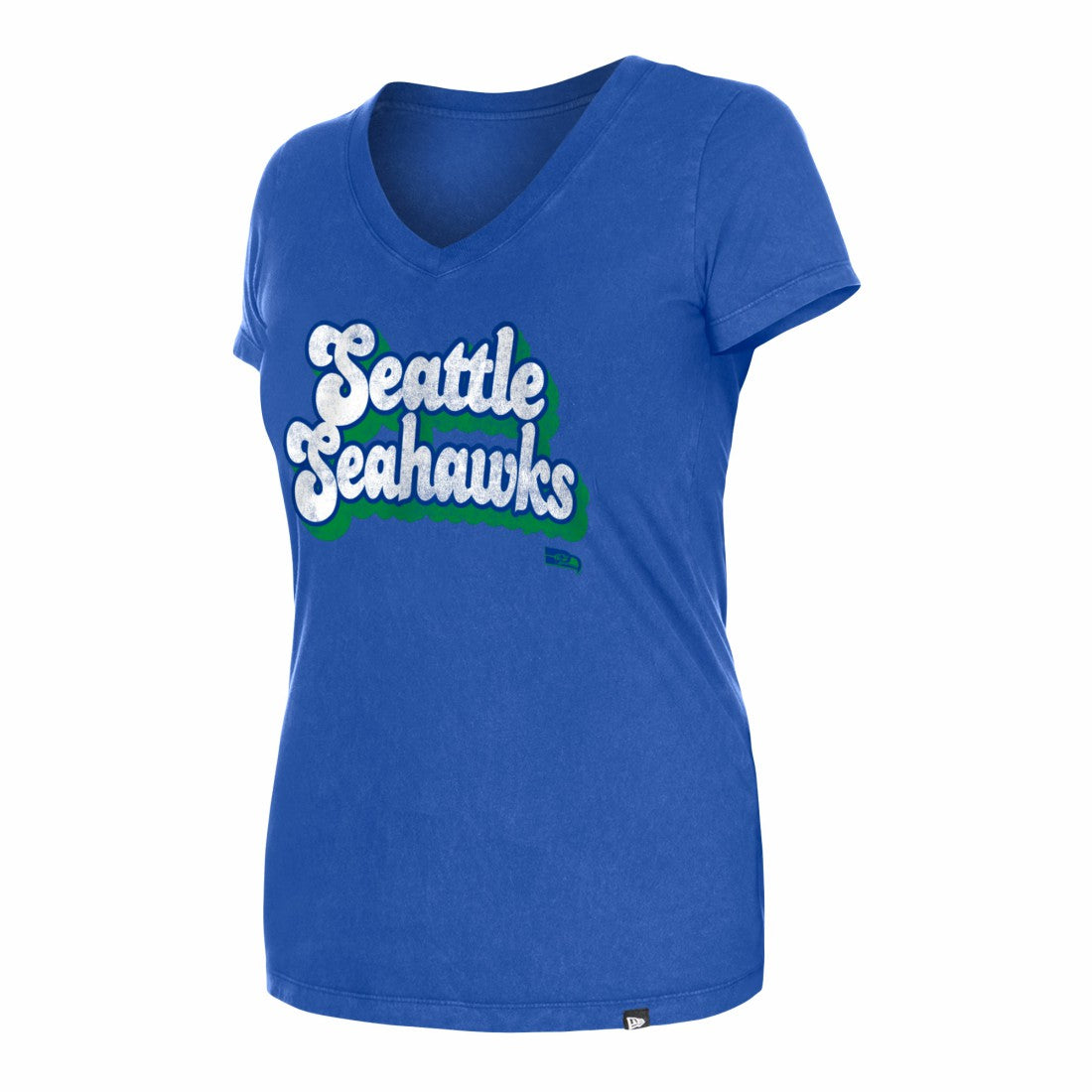 NFL Seattle Seahawks Women's Enzyme Wash Low V-Neck T-Shirt
