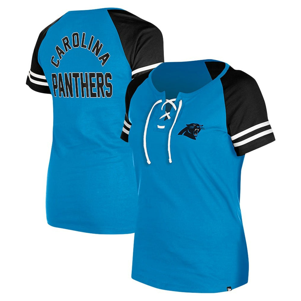 NFL Carolina Panthers Women's Lace-Up Raglan T-Shirt