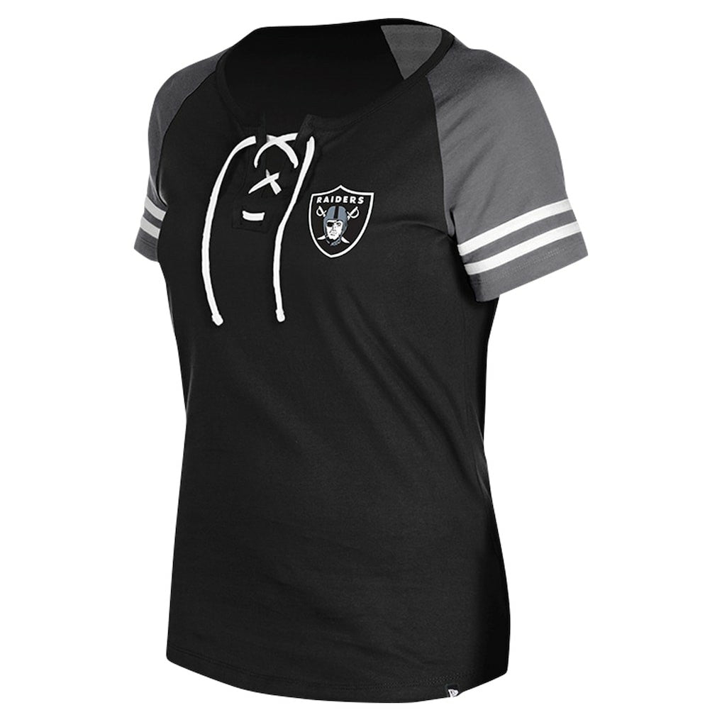 NFL Las Vegas Raiders Women's Lace-Up Raglan T-Shirt