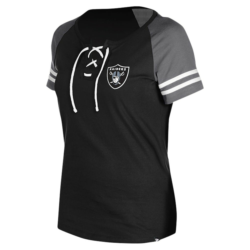 NFL Las Vegas Raiders Women's Lace-Up Raglan T-Shirt