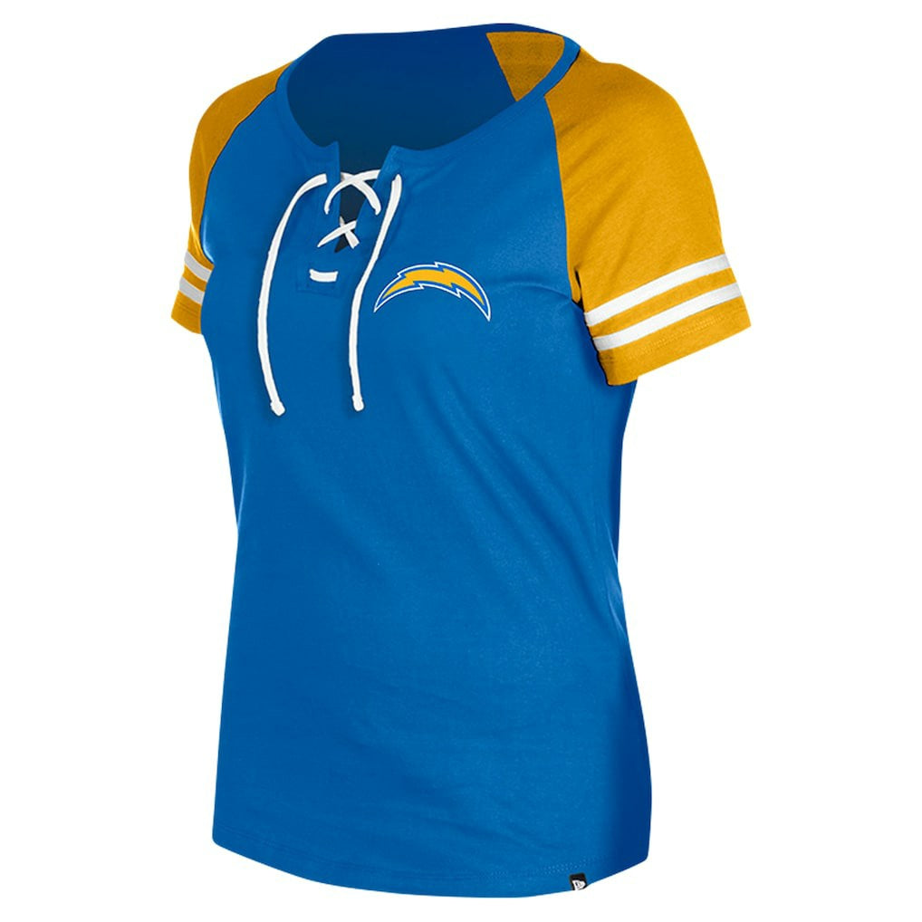 NFL Los Angeles Chargers Women's Lace-Up Raglan T-Shirt