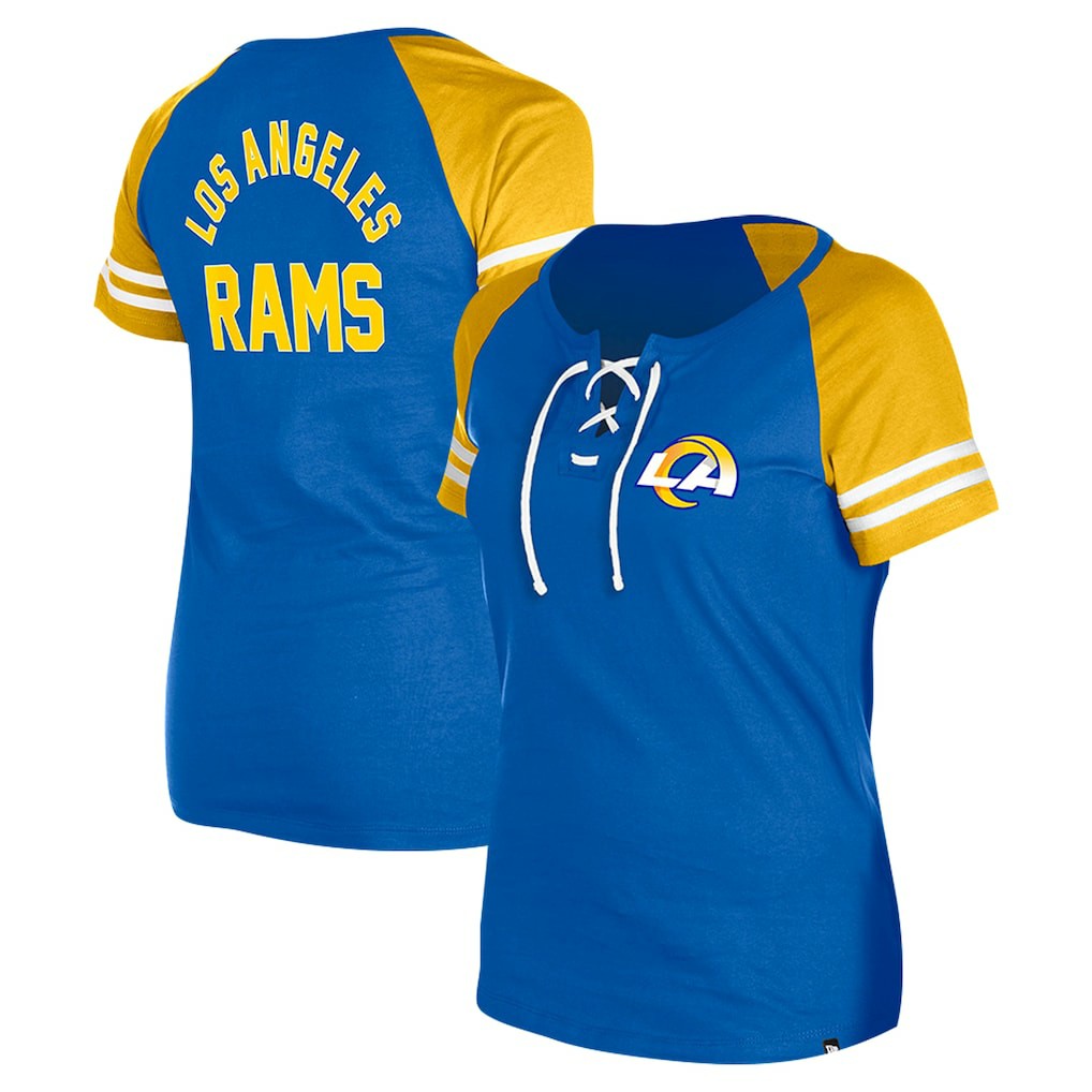 NFL Los Angeles Rams Women's Lace-Up Raglan T-Shirt