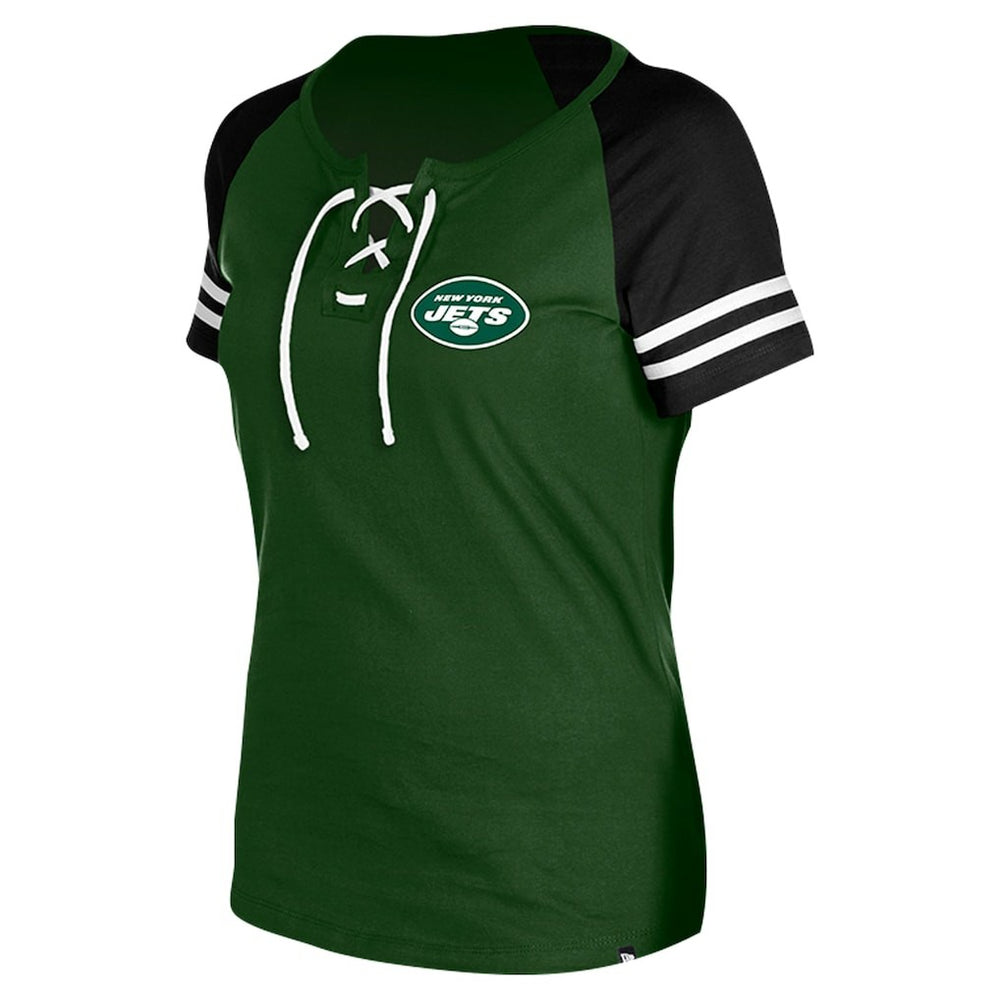 NFL New York Jets Women's Lace-Up Raglan T-Shirt