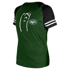 NFL New York Jets Women's Lace-Up Raglan T-Shirt
