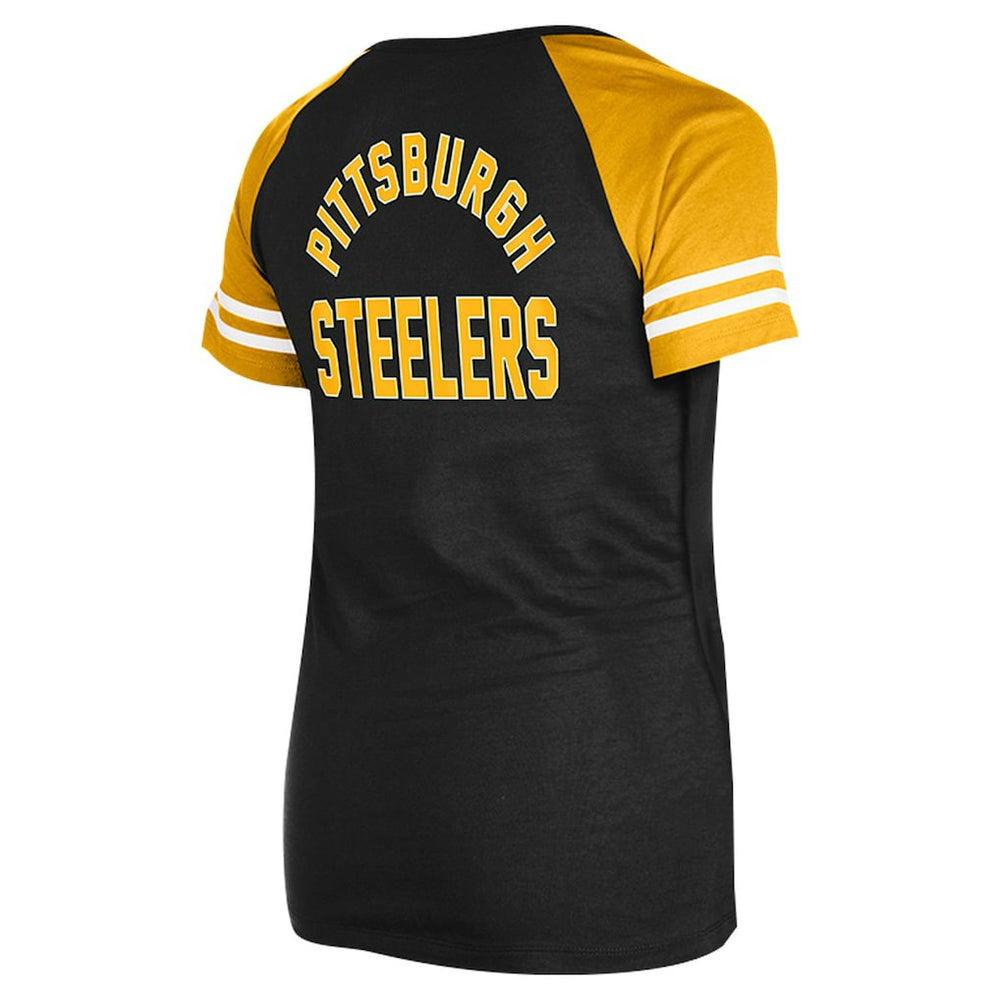NFL Pittsburgh Steelers Women's Lace-Up Raglan T-Shirt