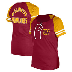 NFL Washington Commanders Women's Lace-Up Raglan T-Shirt